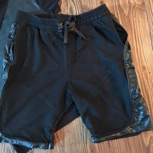 Vegan Leather trim Shorts